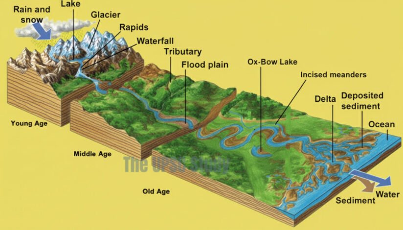 Drainage System: Shaping physiography of a land.