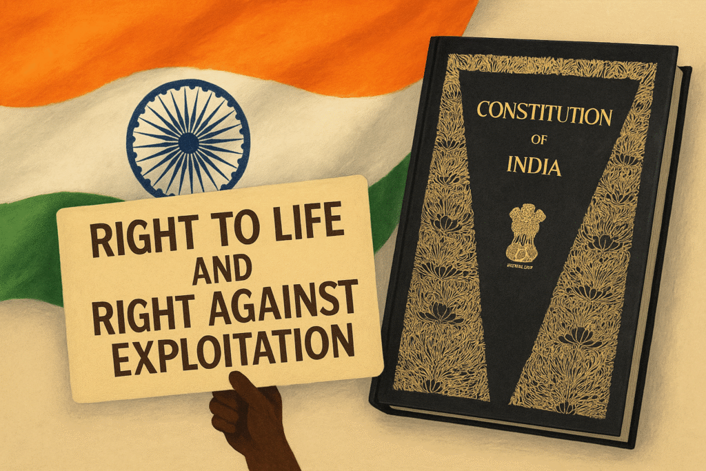 Life against exploitations: Fundamental Rights in Indian Constitution